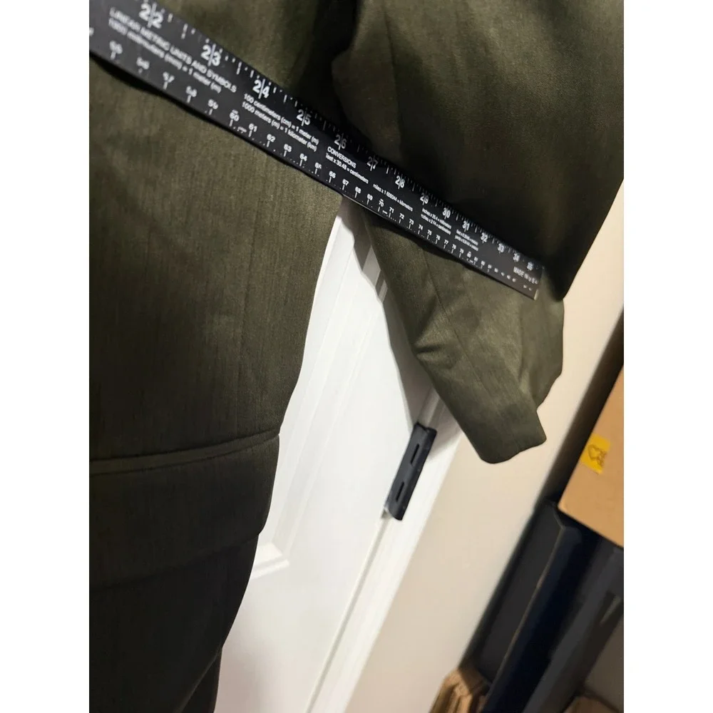 Florenzi Sport Coat Mens 54R Olive Green Double Breasted Peak Lapel EUC